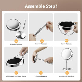 tubbede Double-Sided Makeup Mirror with precision tweezer