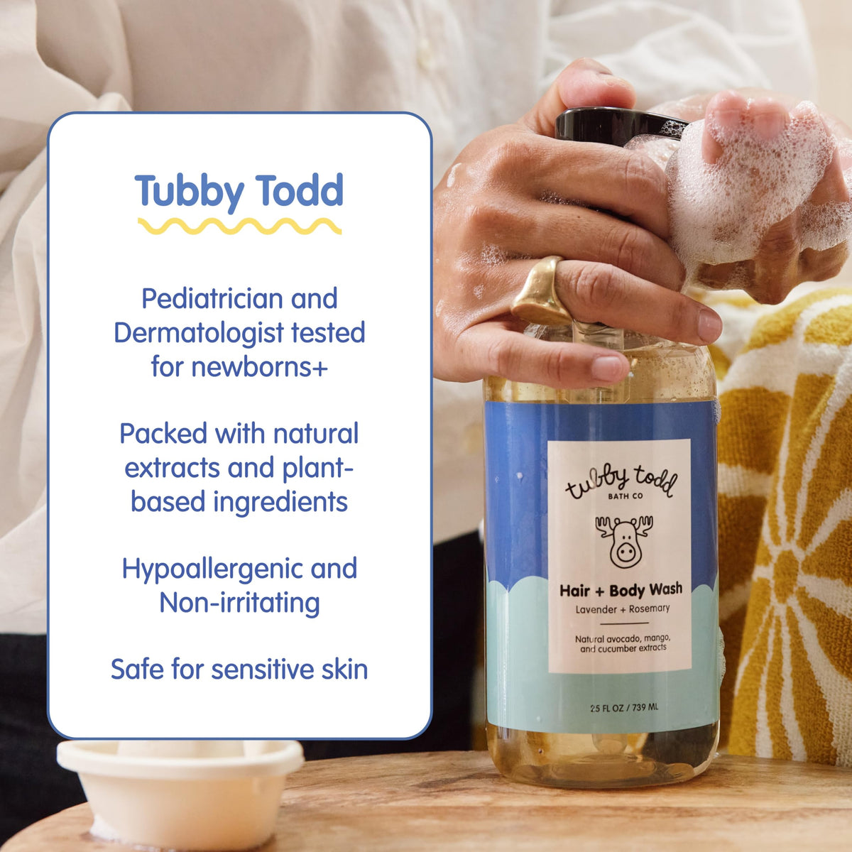 TUBBY TODD Hair + Body Wash 812g Fragrance-Free variant