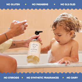 TUBBY TODD Hair + Body Wash 812g with baby bath accessories