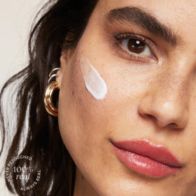 TULA 24-7 Chrome Hydrating Day & Night Cream in bathroom setting
