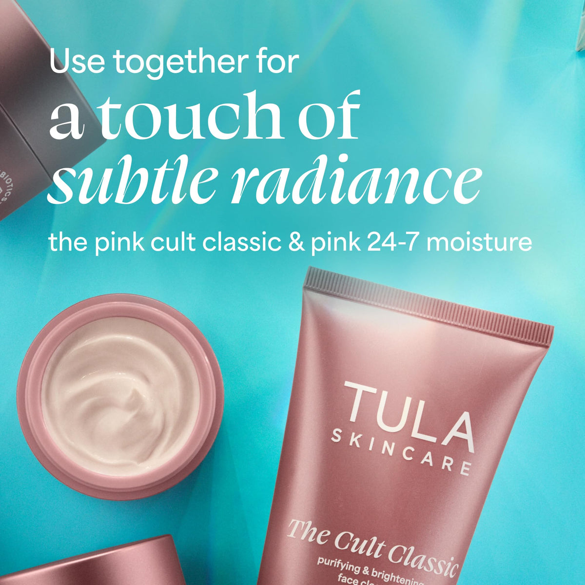 TULA 24-7 Hydrating Day & Night Cream Sparkling Rosé application on skin