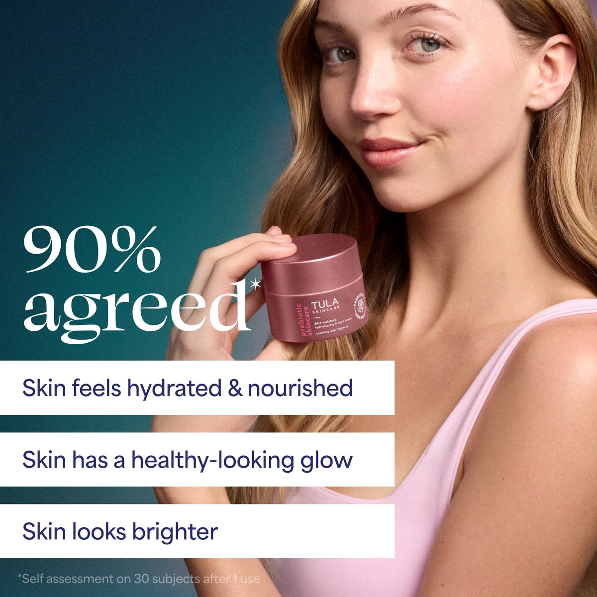 TULA 24-7 Hydrating Day & Night Cream Sparkling Rosé in lifestyle setting