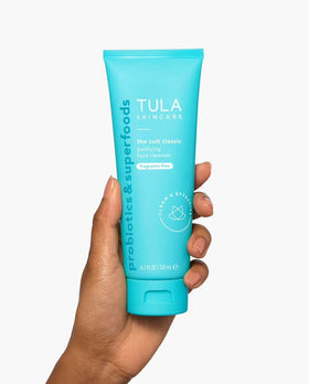 TULA face cleanser side view showing packaging