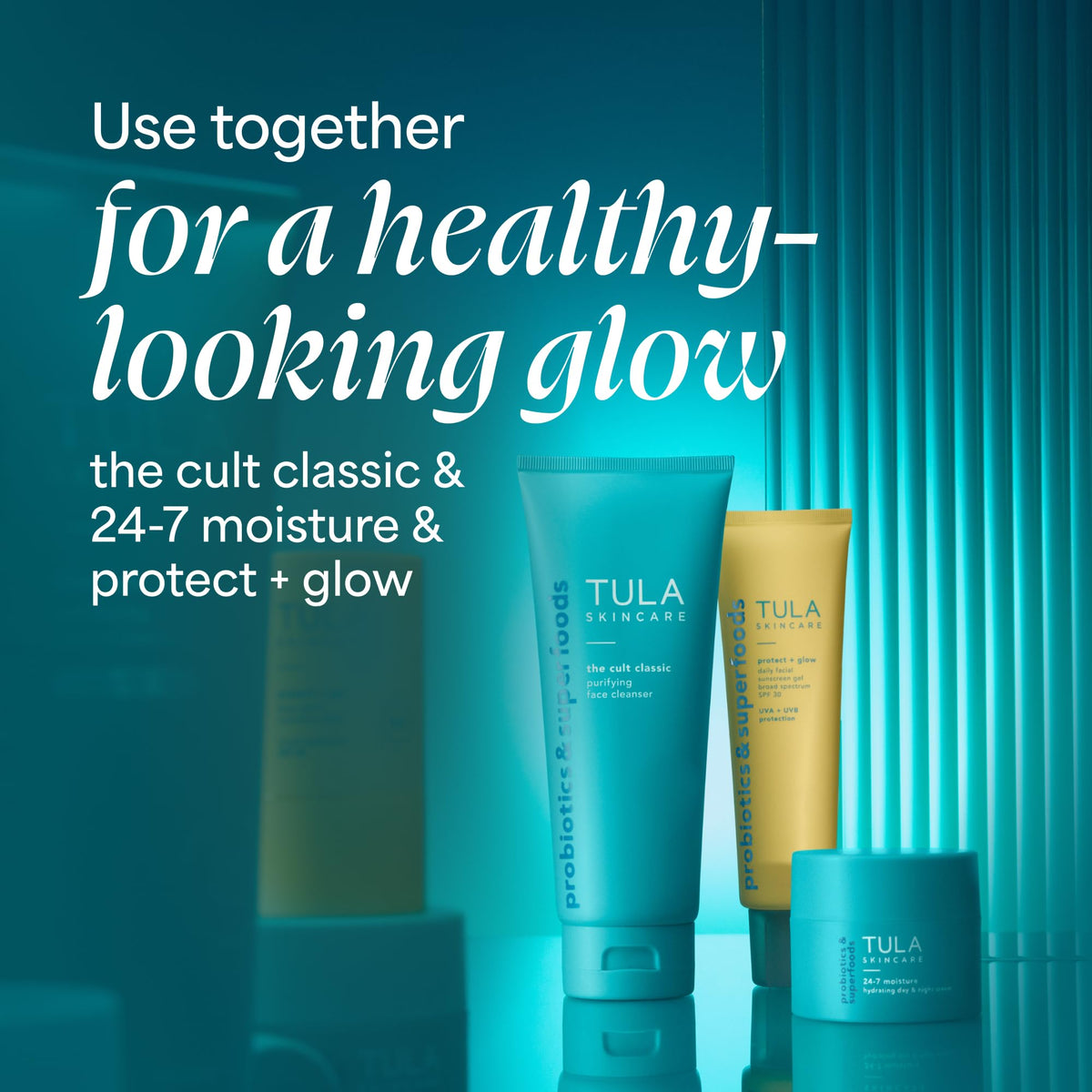 TULA Protect + Glow Daily Sunscreen Gel SPF 30 lifestyle scene