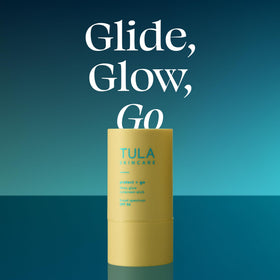 TULA Protect + Glow Sunscreen Stick with cap off