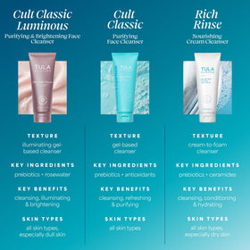 TULA Purifying Face Cleanser 6.7 FL OZ Sparkling Rosé with other TULA products