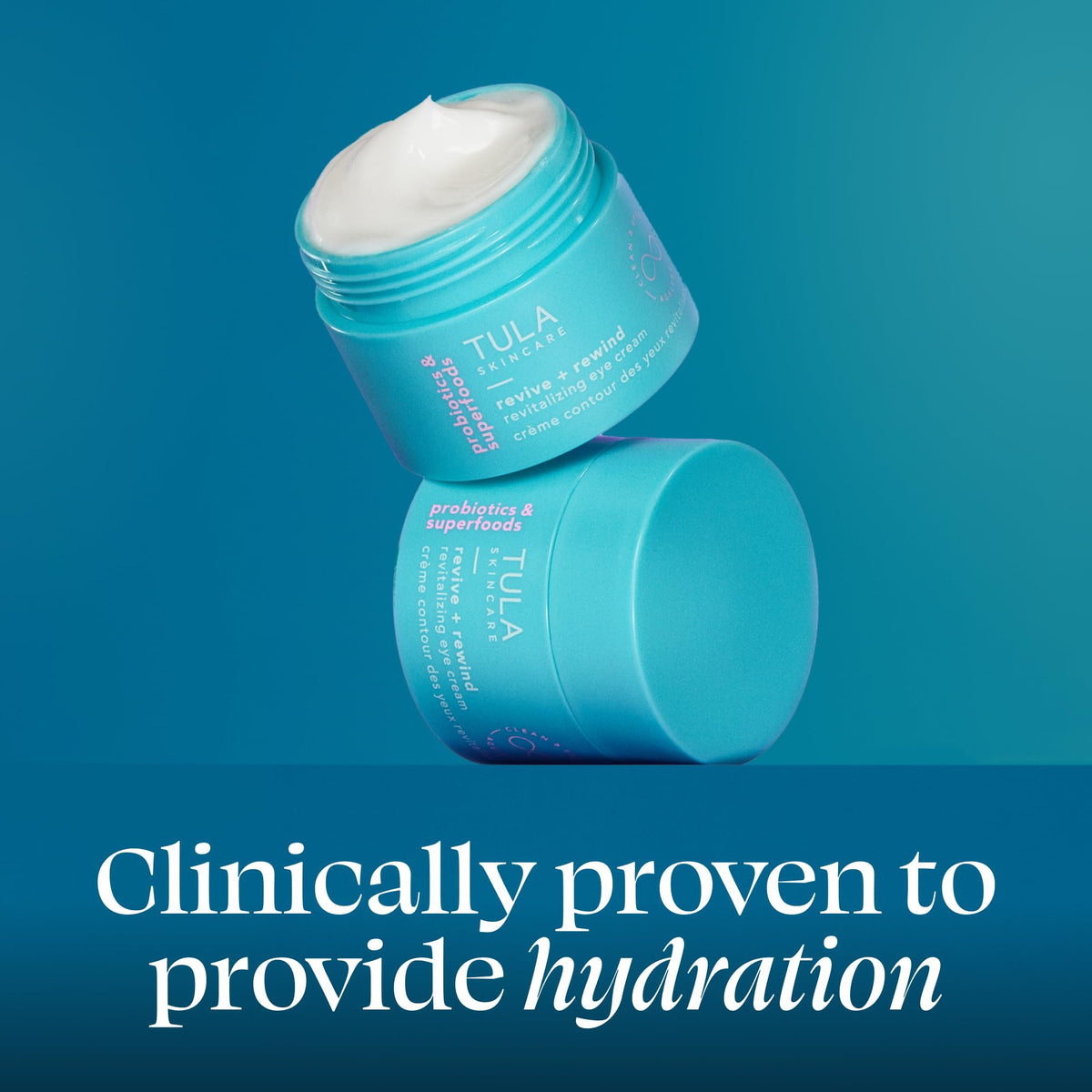 TULA Revive & Rewind Eye Cream application on skin