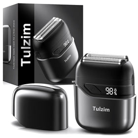 Tulzim Electric Foil Shaver front view with 3D blades