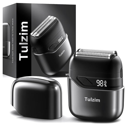 Tulzim Electric Foil Shaver front view with 3D blades