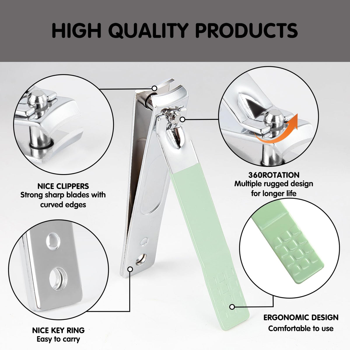 Tumkun Nail Kit portable zipper leather bag