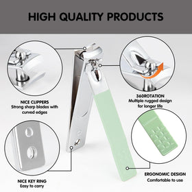 Tumkun Nail Kit portable zipper leather bag