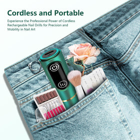 TUOBEO Cordless Nail Drill Kit ergonomic controls