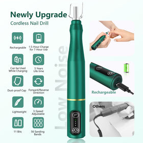 TUOBEO Cordless Nail Drill Kit lightweight design in hand