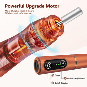 TUOBEO Cordless Nail Drill kit packaging and accessories