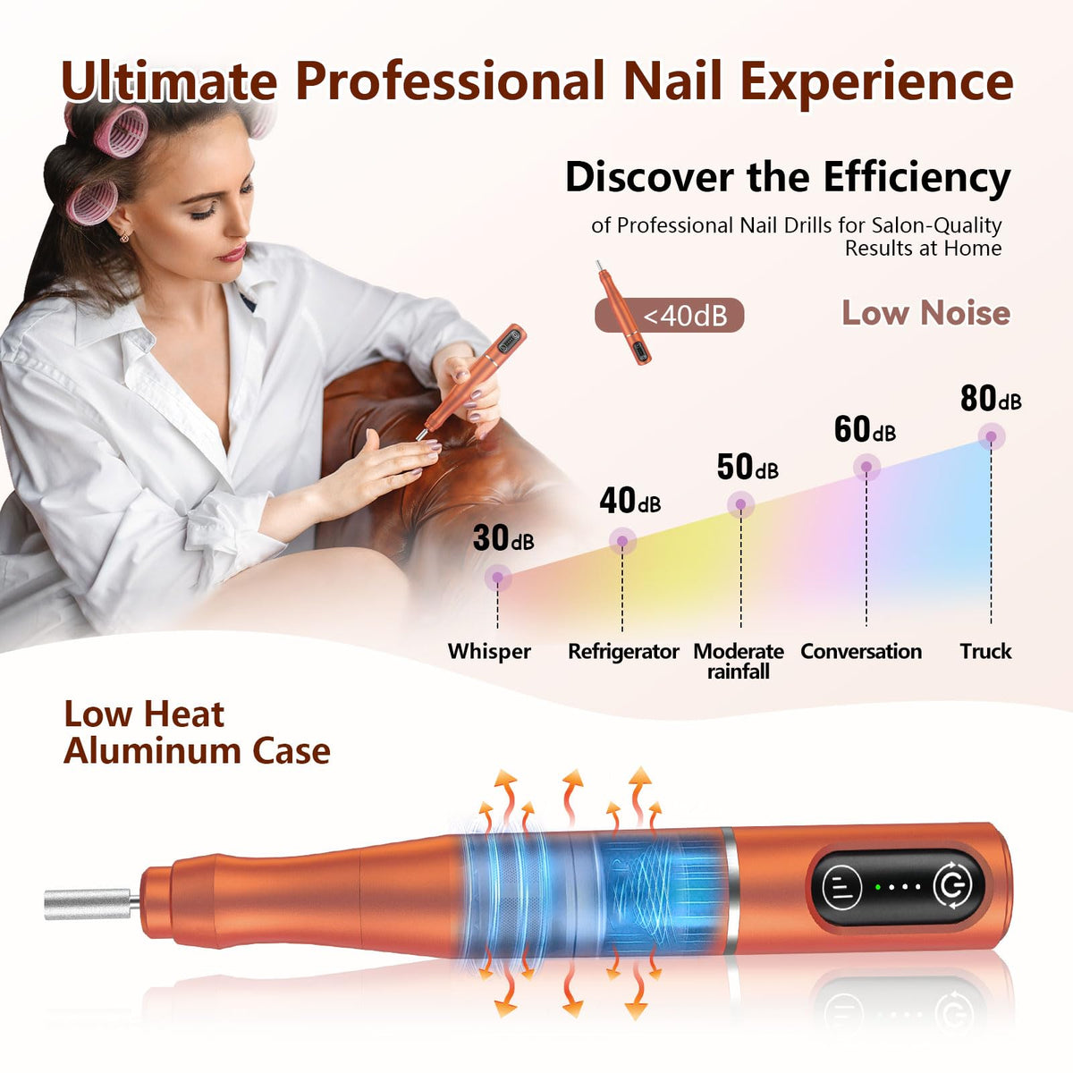 TUOBEO nail drill demonstrating portability in a travel bag