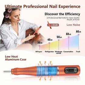 TUOBEO nail drill demonstrating portability in a travel bag