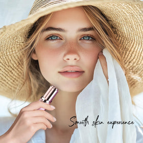 tuokiy Electric Face Shaver in a travel pouch