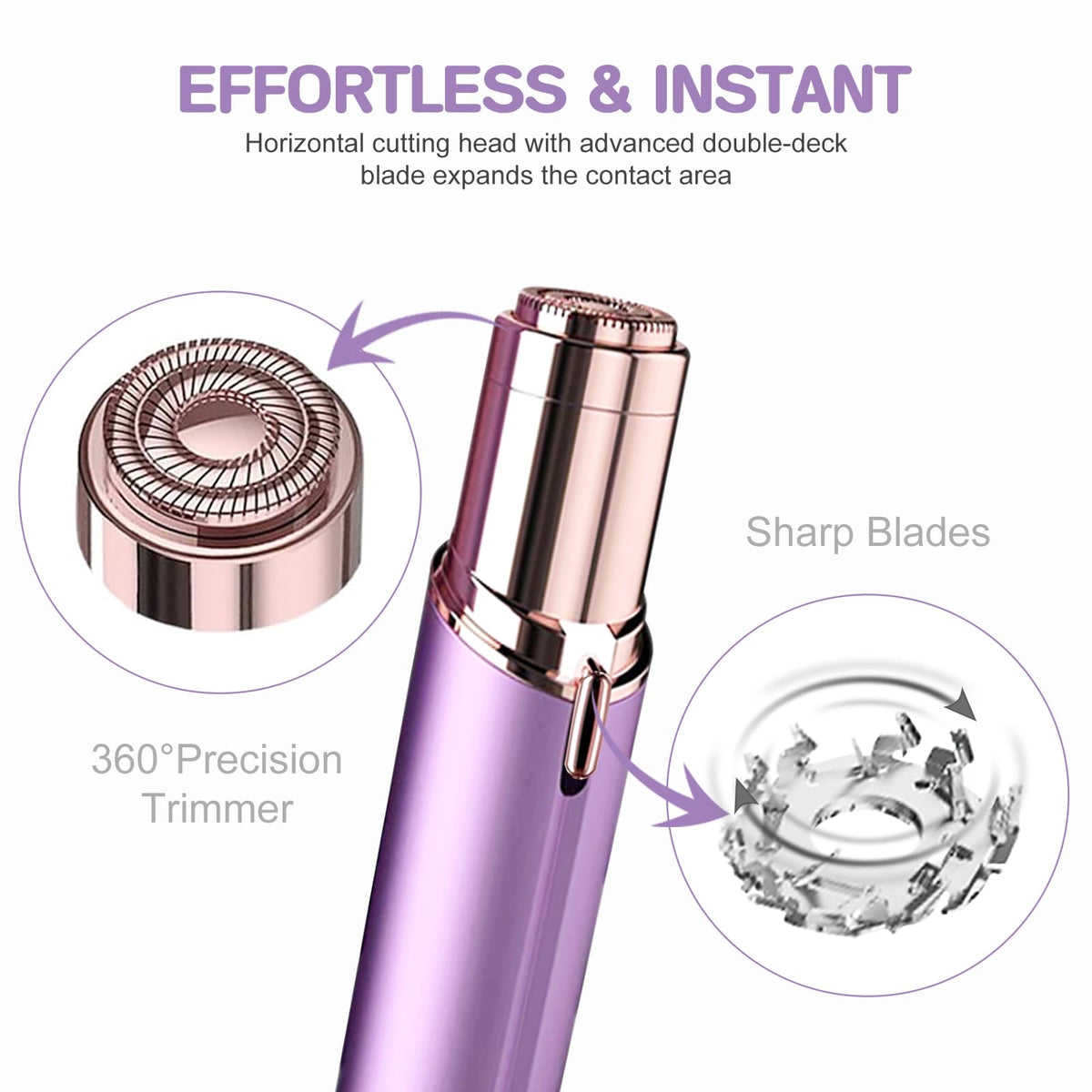 tuokiy Facial Hair Remover with replacement heads displayed