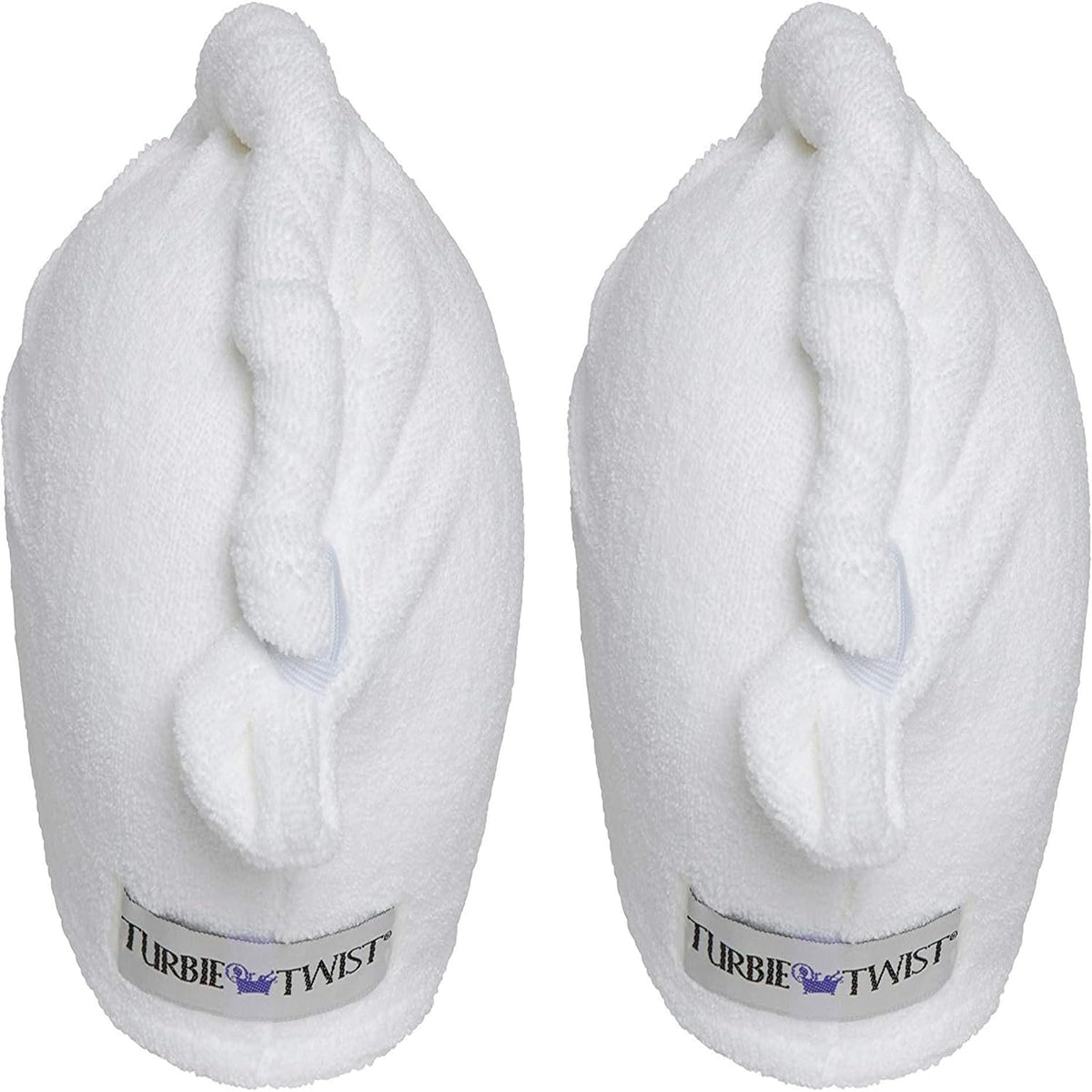 Turbie Twist Extra Long Microfiber Hair Towel laid flat on a surface