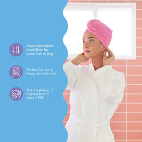 Turbie Twist hair towel wrap packaging front view