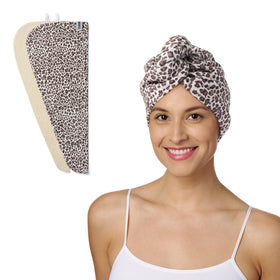 Turbie Twist Microfiber Hair Towel 2-Pack in Leopard Print