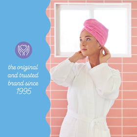 Turbie Twist Microfiber Hair Towel dark pink close-up