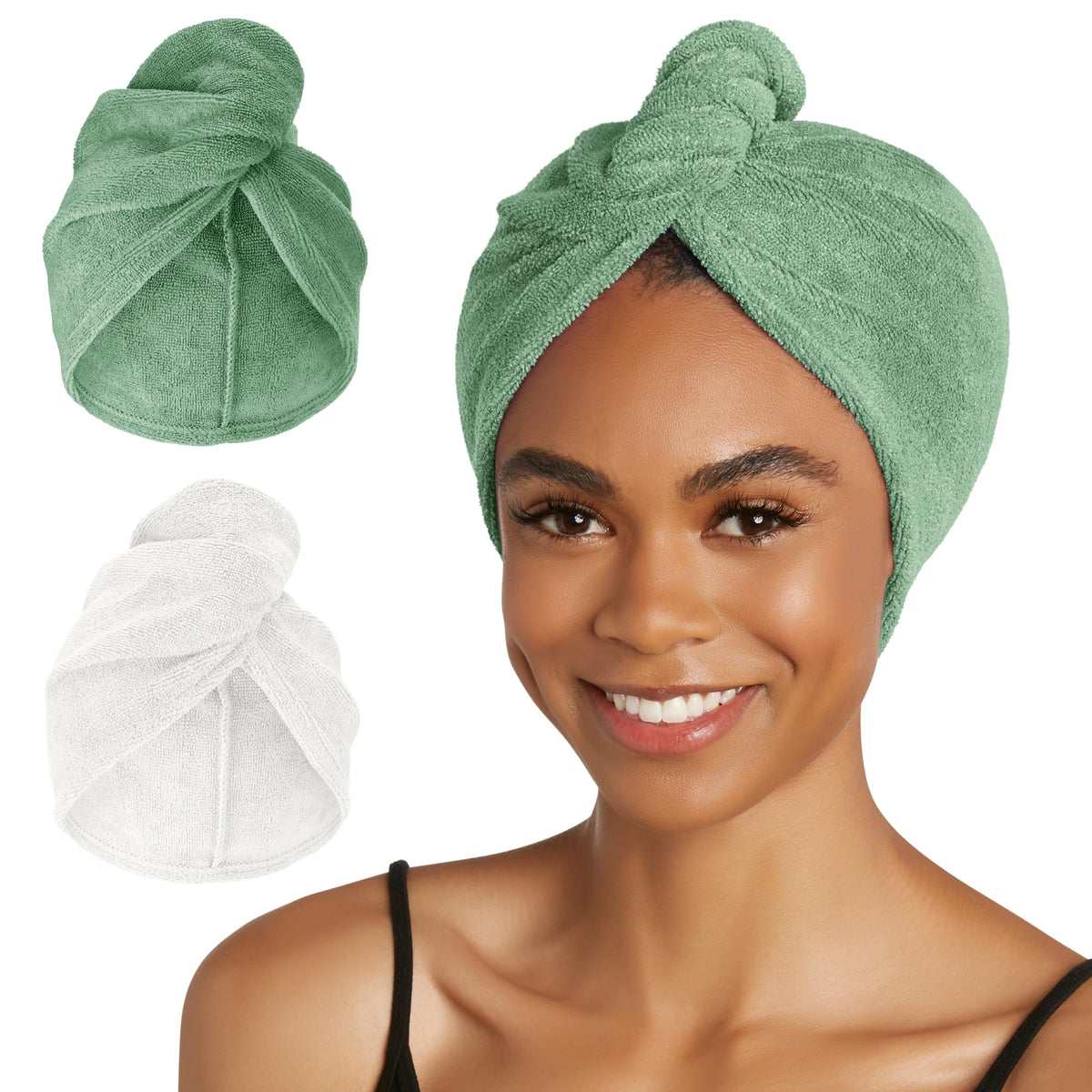 Turbie Twist Microfiber Hair Towel front view in Kashmir colour