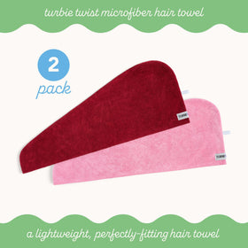 Turbie Twist Microfiber Hair Towel showing twist and loop feature