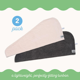 Turbie Twist Microfiber Hair Towel showing twist and loop system