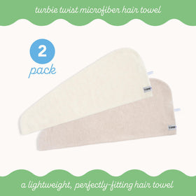 Turbie Twist Microfiber Hair Towel wrapped around hair