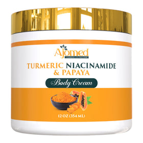 Turmeric body cream front view in a jar