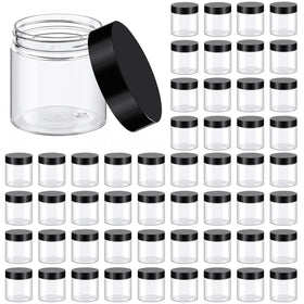 TUZAZO 4 Oz plastic container with black lid front view