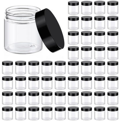 TUZAZO 4 Oz plastic container with black lid front view
