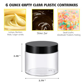 TUZAZO 6 Oz plastic container side view with lid
