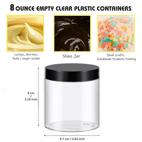 TUZAZO 8 oz plastic container side view