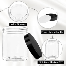 TUZAZO 8 oz plastic container with lotion inside