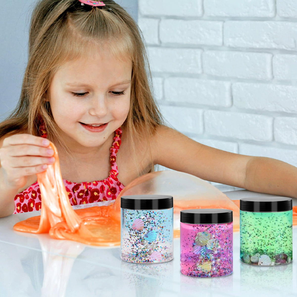 TUZAZO 8 oz plastic containers displayed on a shelf