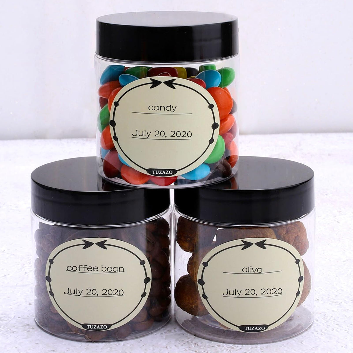 TUZAZO containers with various beauty products