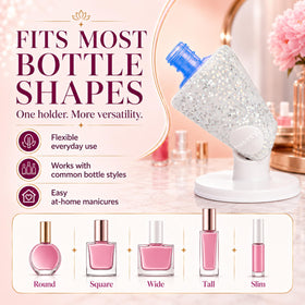 Tweexy Hinge holder with various nail polish bottles