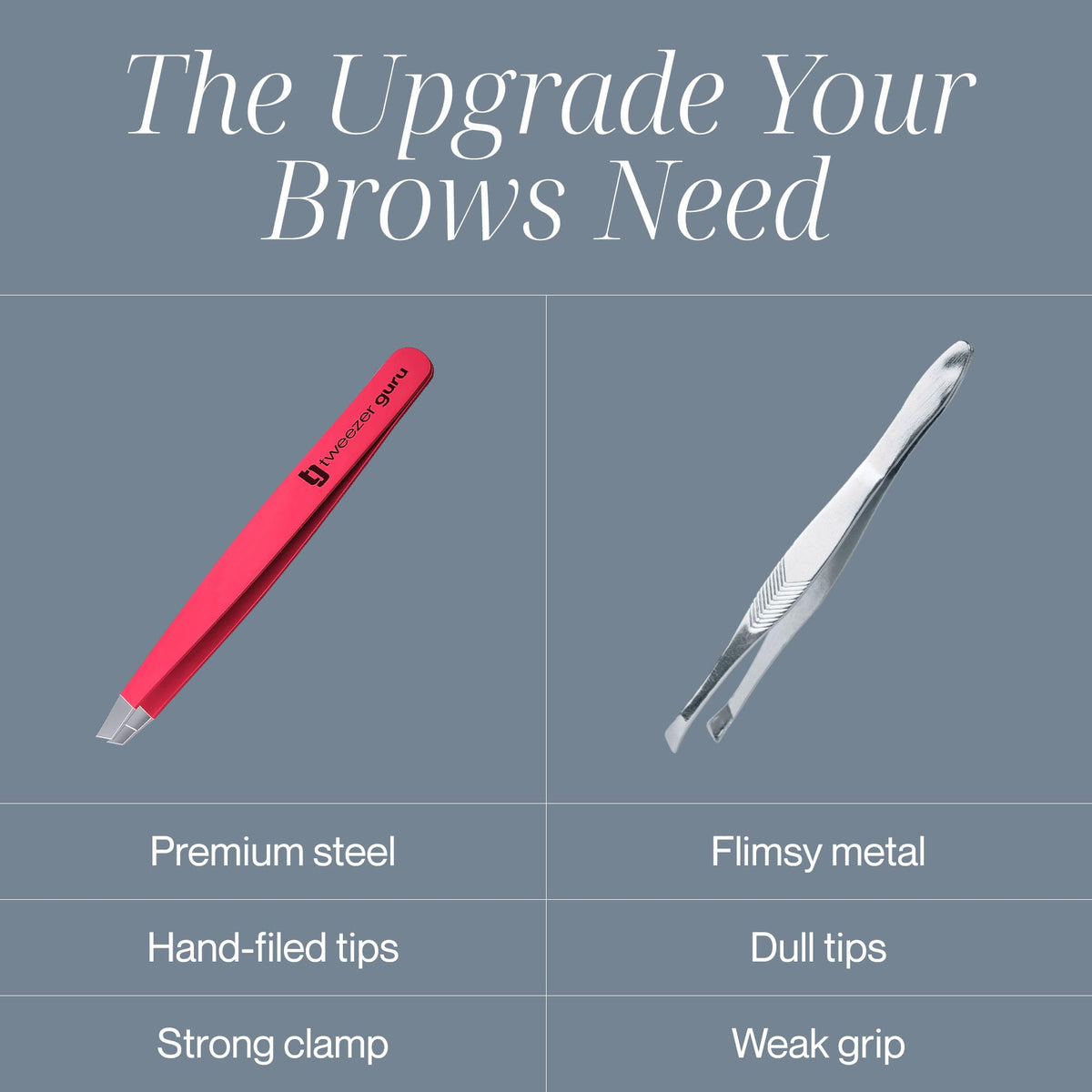 TWEEZER GURU tweezers being used for eyebrow shaping