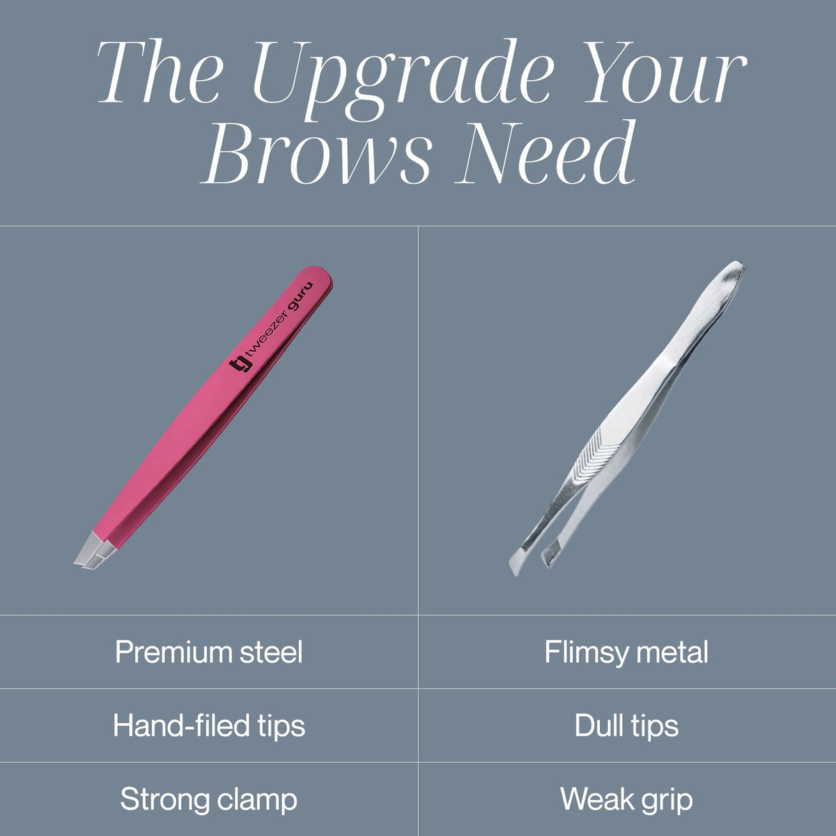 TWEEZER GURU tweezers in packaging with product details