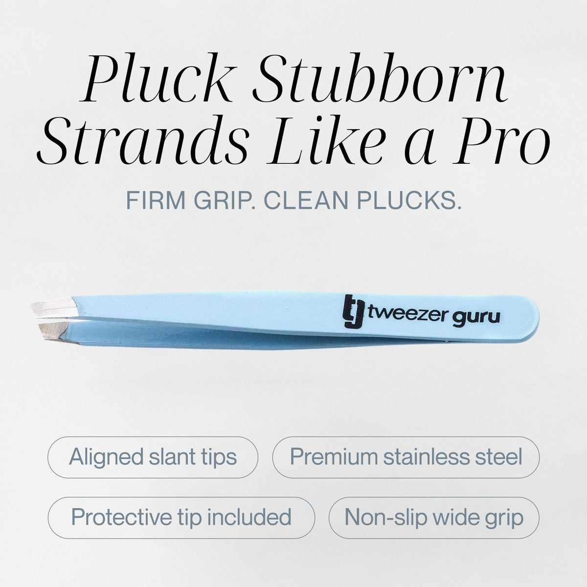 TWEEZER GURU tweezers in protective sleeve for travel
