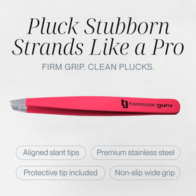 TWEEZER GURU tweezers with protective sleeve, travel-ready