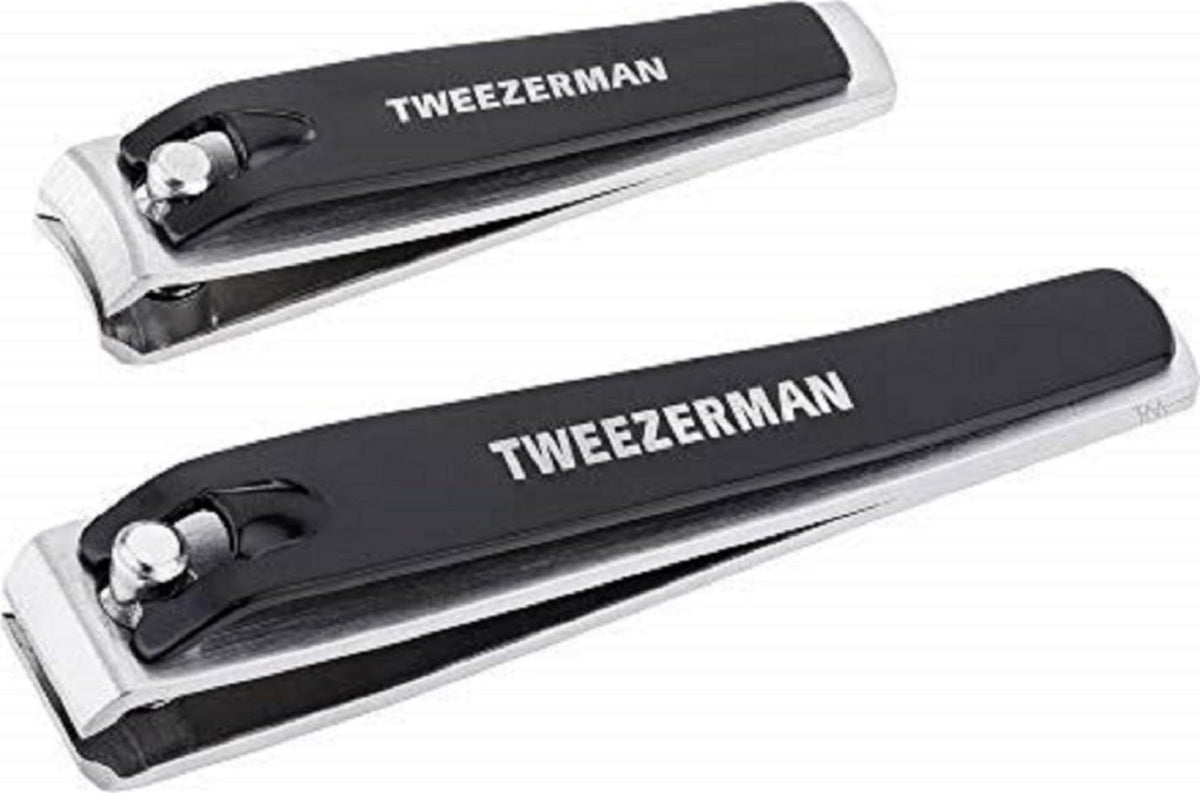 Tweezerman Combo Clipper Set black stainless steel front view