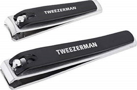 Tweezerman Combo Clipper Set black stainless steel front view