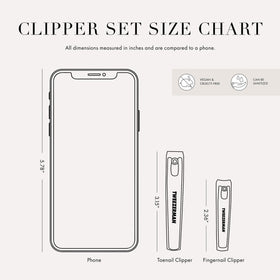 Tweezerman Combo Clipper Set with cleaning instructions