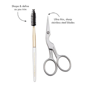 Tweezerman Eyebrow Scissors and Brush in packaging