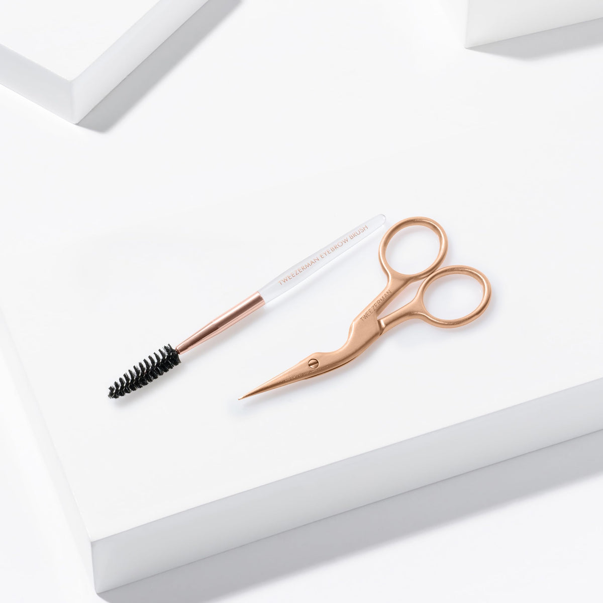 Tweezerman Eyebrow Scissors and Brush set in packaging