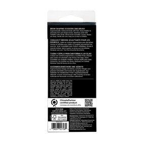 Tweezerman Eyebrow Scissors and Brush set on vanity