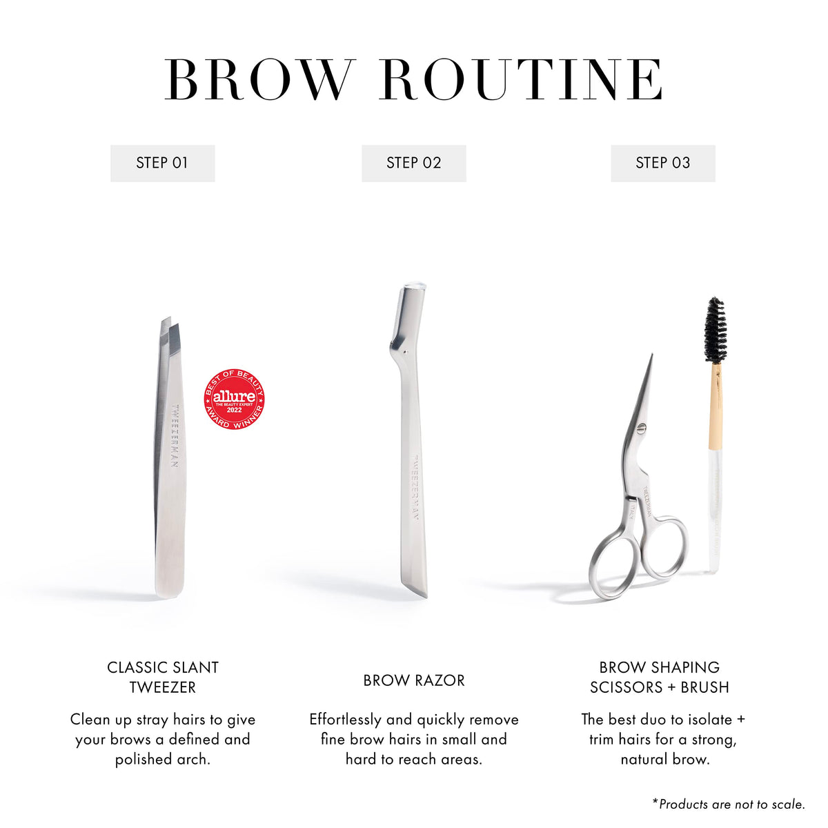 Tweezerman Eyebrow Scissors with finger-loop design
